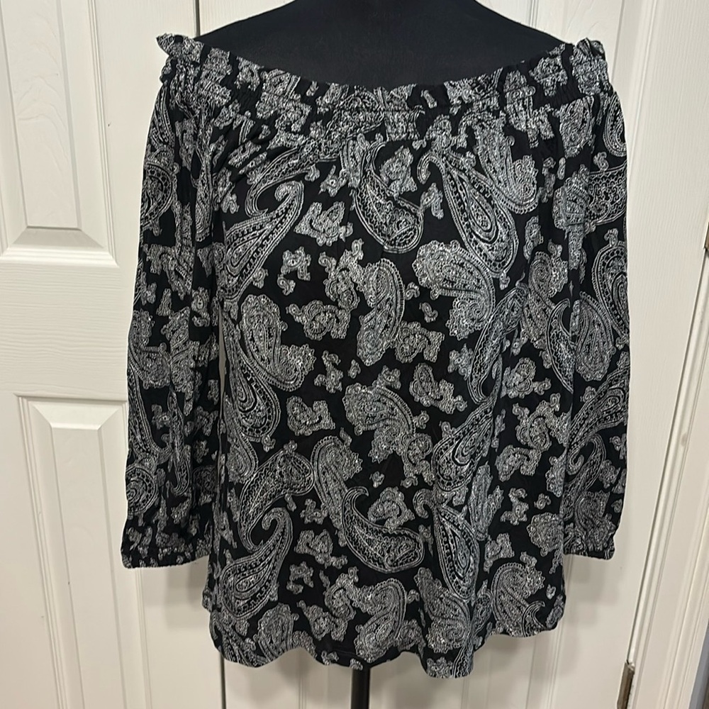 MICHAEL Michael Kors Paisley Print Off-The-Shoulder Top